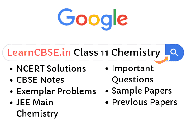 NCERT Solutions for Class 11 Chemistry
