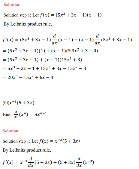 NCERT Solutions for Class 11 Maths Chapter 13 Limits and Derivatives Exercise 13.2 13