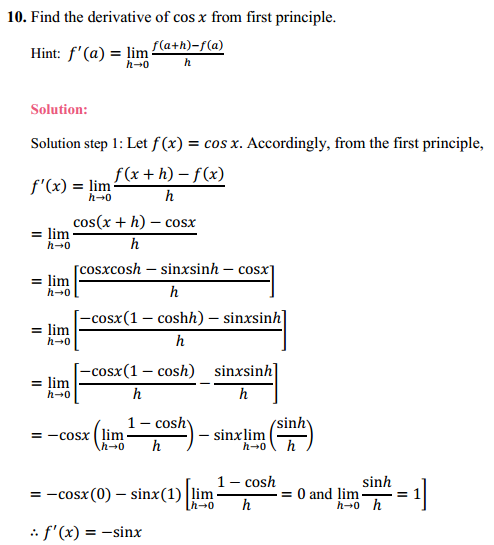 NCERT Solutions for Class 11 Maths Chapter 13 Limits and Derivatives Exercise 13.2 17
