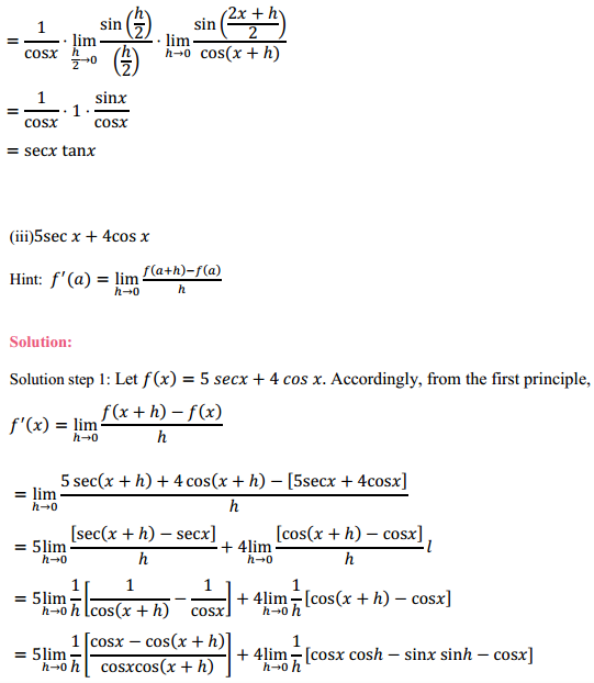 NCERT Solutions for Class 11 Maths Chapter 13 Limits and Derivatives Exercise 13.2 20