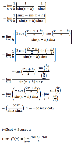 NCERT Solutions for Class 11 Maths Chapter 13 Limits and Derivatives Exercise 13.2 22