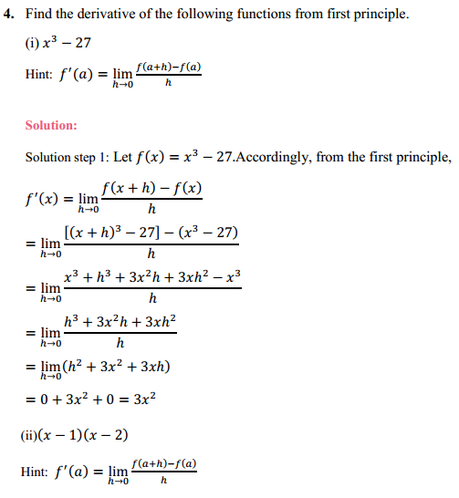 NCERT Solutions for Class 11 Maths Chapter 13 Limits and Derivatives Exercise 13.2 3