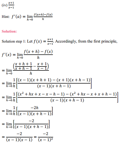 NCERT Solutions for Class 11 Maths Chapter 13 Limits and Derivatives Exercise 13.2 6