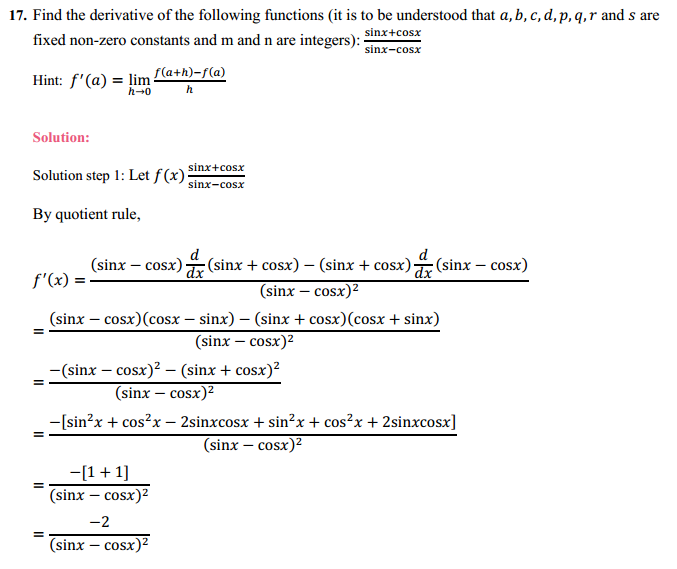 NCERT Solutions for Class 11 Maths Chapter 13 Limits and Derivatives Miscellaneous Exercise 22