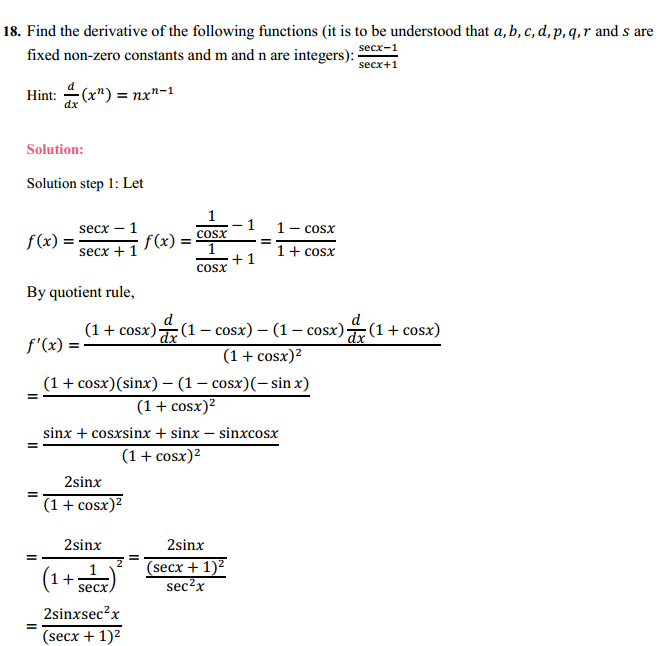 NCERT Solutions for Class 11 Maths Chapter 13 Limits and Derivatives Miscellaneous Exercise 23