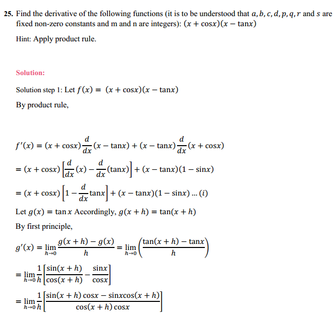 NCERT Solutions for Class 11 Maths Chapter 13 Limits and Derivatives Miscellaneous Exercise 31