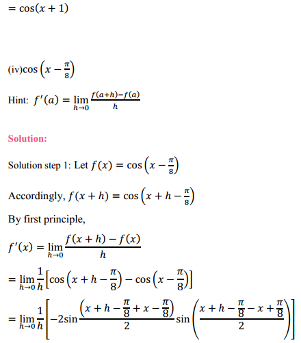 NCERT Solutions for Class 11 Maths Chapter 13 Limits and Derivatives Miscellaneous Exercise 4