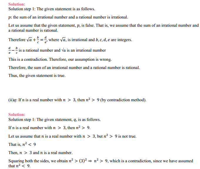 NCERT Solutions for Class 11 Maths Chapter 14 Mathematical Reasoning Miscellaneous Exercise 6