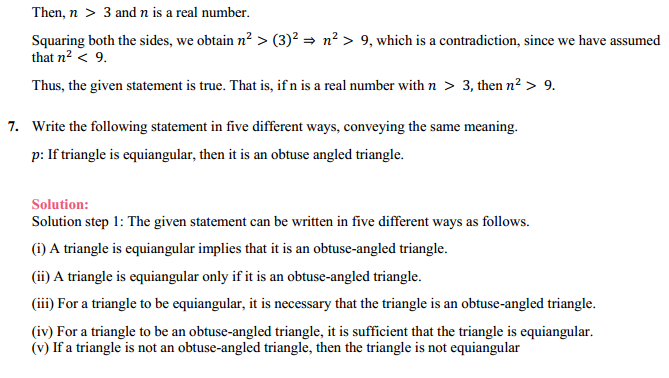 NCERT Solutions for Class 11 Maths Chapter 14 Mathematical Reasoning Miscellaneous Exercise 7