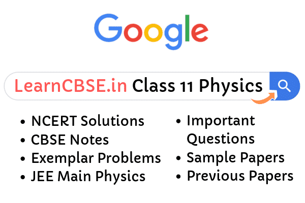 NCERT Solutions for Class 11 Physics