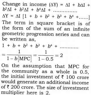 NCERT Solutions for Class 12 Macro Economics National Income Determination and Multiplier LAQ Q3.1