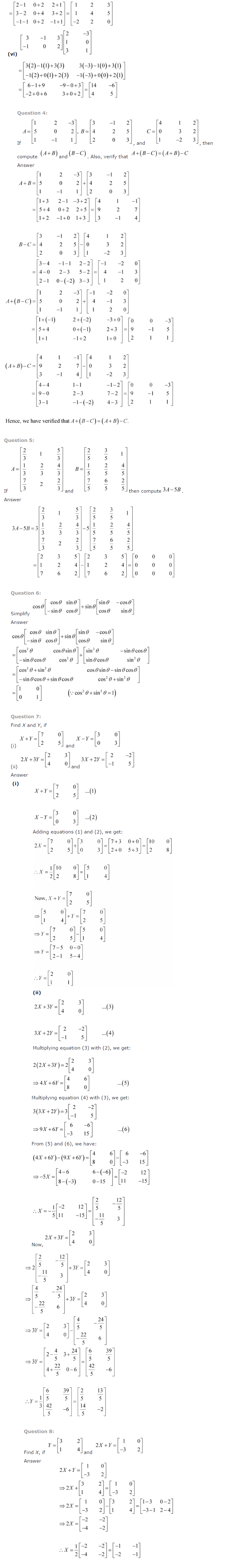 NCERT Solutions for Class 12 Maths Chapter 3 Matrices 3
