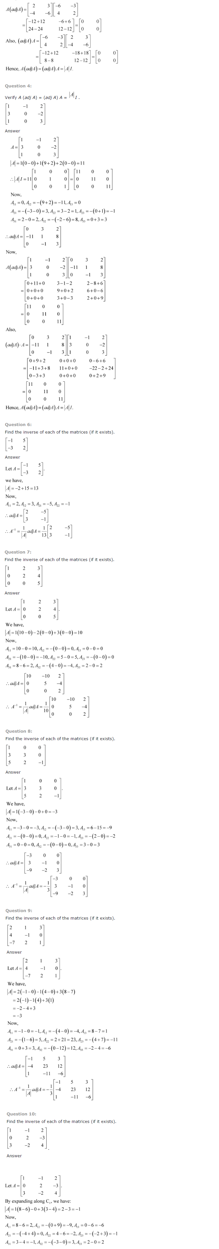 NCERT Solutions for Class 12 Maths Chapter 4 Determinants 8
