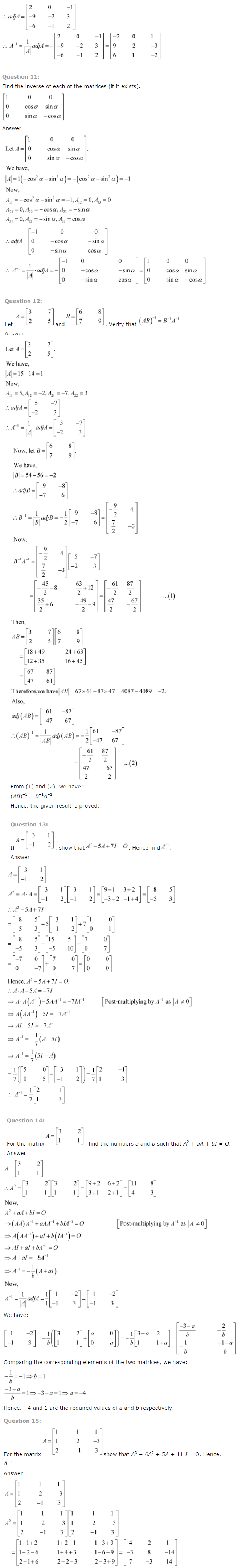 NCERT Solutions for Class 12 Maths Chapter 4 Determinants 9