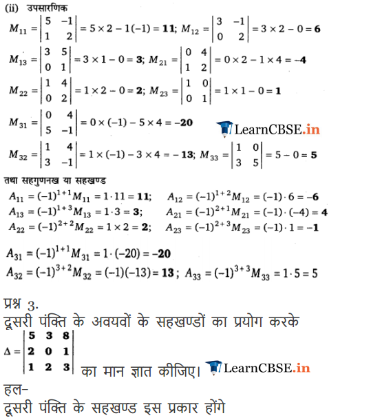 NCERT Solutions for Class 12 Maths Chapter 4 Exercise 4.4 Determinants in Hindi Medium PDF