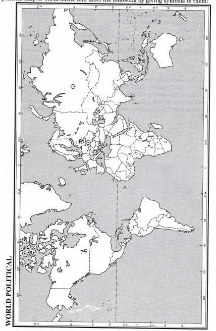 NCERT Solutions for Class 12 Political Science The End of Bipolarity Map Based Questions