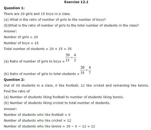 NCERT Solutions for Class 6 Maths Chapter 12 Ratios and Proportions Ex 12.1 Q1