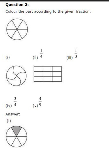 NCERT Solutions for Class 6 Maths Chapter 7 Fractions Ex 7.1 Q2