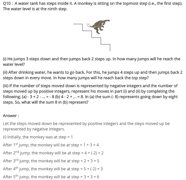 NCERT Solutions for Class 7 Maths Chapter 1 Integers Ex 1.1 Q10