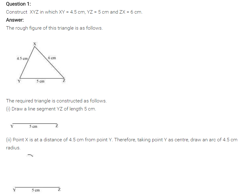 NCERT Solutions for Class 7 Maths Chapter 10 Practical Geometry Ex 10.2 Q1