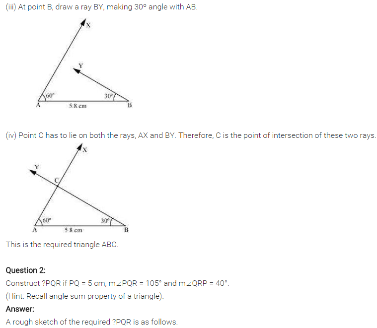 NCERT Solutions for Class 7 Maths Chapter 10 Practical Geometry Ex 10.4 Q2