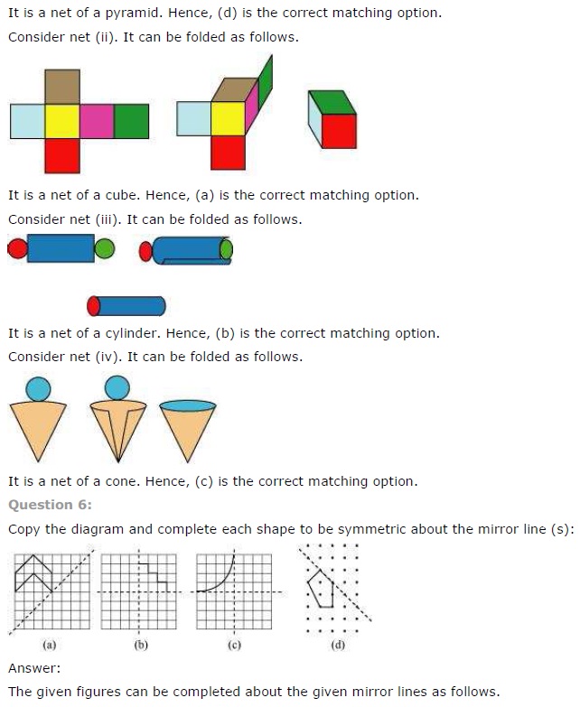 NCERT Solutions for Class 7 Maths Chapter 14 Symmetry Ex 14.1 Q6