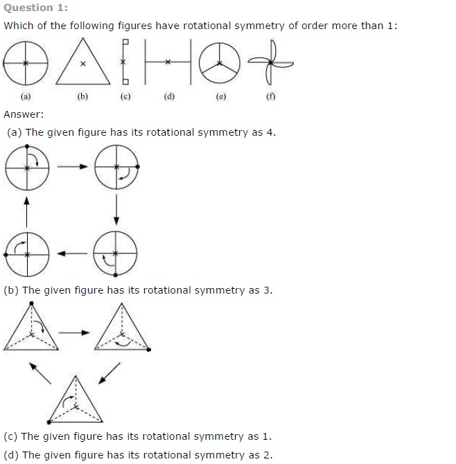 NCERT Solutions for Class 7 Maths Chapter 14 Symmetry Ex 14.2 Q1