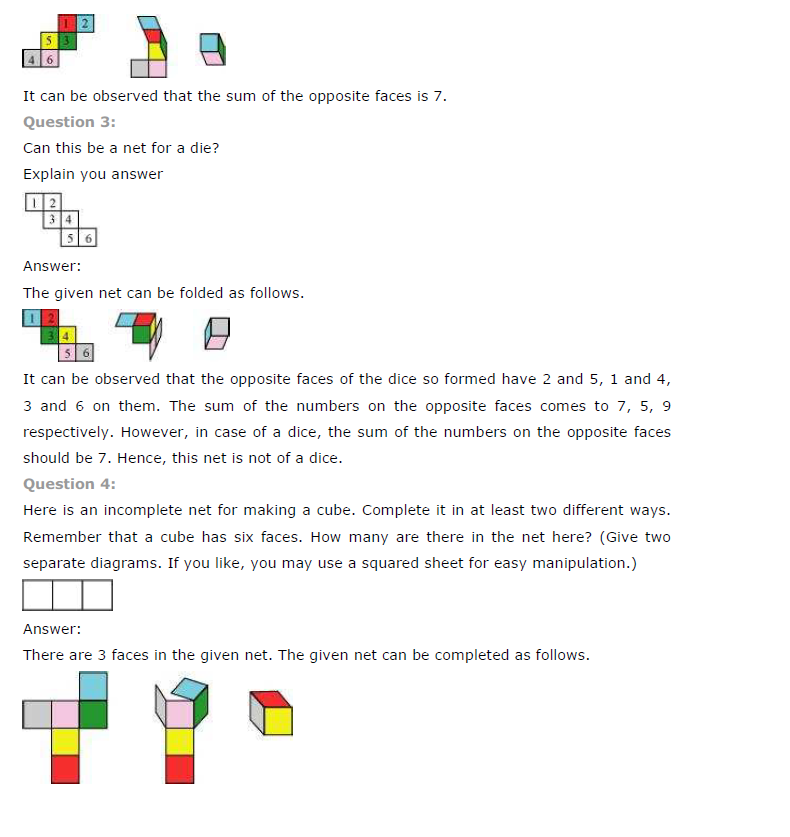 NCERT Solutions for Class 7 Maths Chapter 15 Visualising Solid Shapes Ex 15.1 Q3