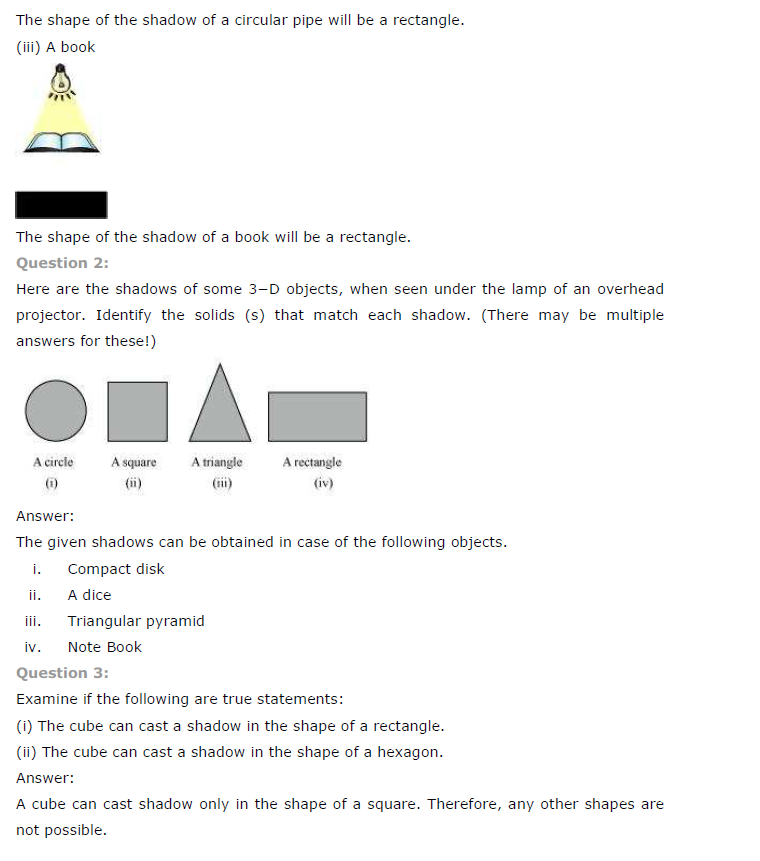 NCERT Solutions for Class 7 Maths Chapter 15 Visualising Solid Shapes Ex 15.4 Q2