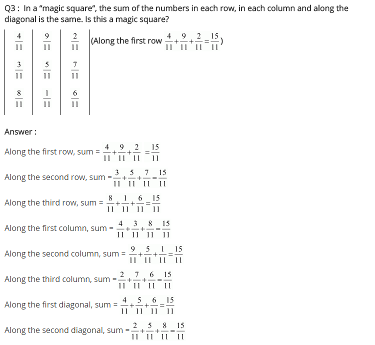 NCERT Solutions for Class 7 Maths Chapter 2 Fractions and Decimals Ex 2.1 Q3
