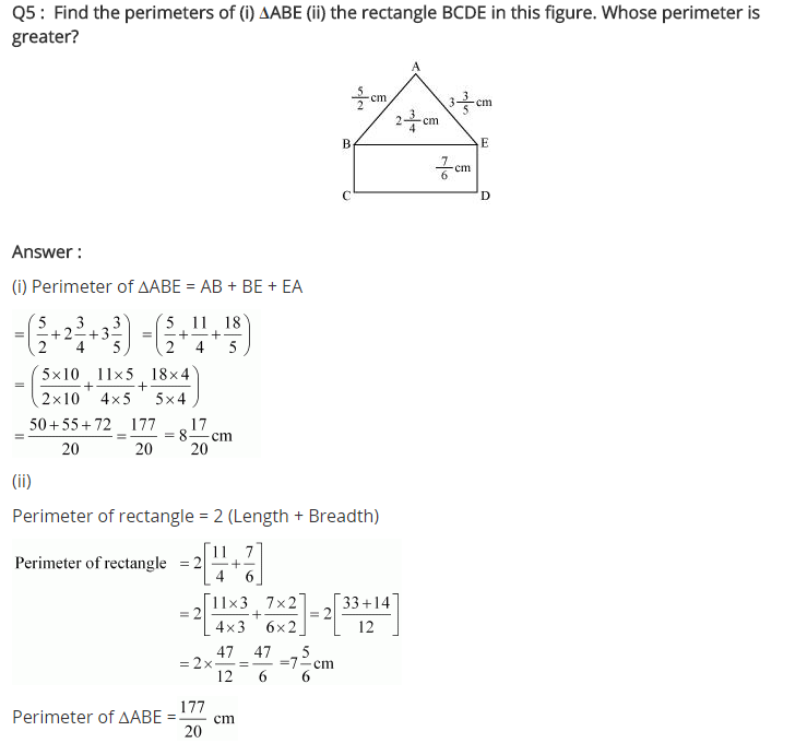 NCERT Solutions for Class 7 Maths Chapter 2 Fractions and Decimals Ex 2.1 Q5