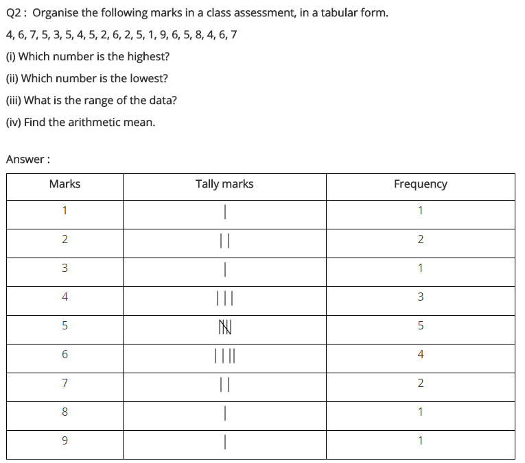 NCERT Solutions for Class 7 Maths Chapter 3 Data Handling Ex 3.1 Q2