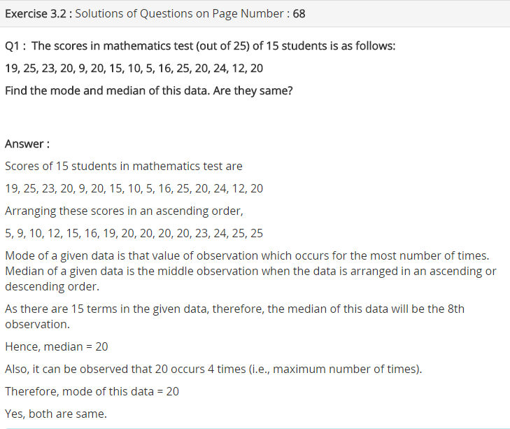 NCERT Solutions for Class 7 Maths Chapter 3 Data Handling Ex 3.2 Q1