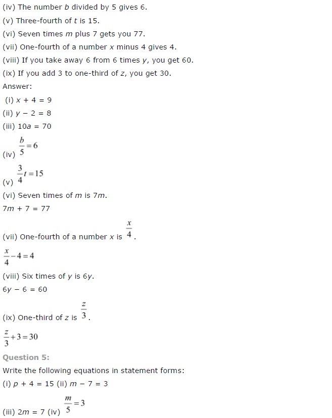 NCERT Solutions for Class 7 Maths Chapter 4 Simple Equations Ex 4.1 Q4