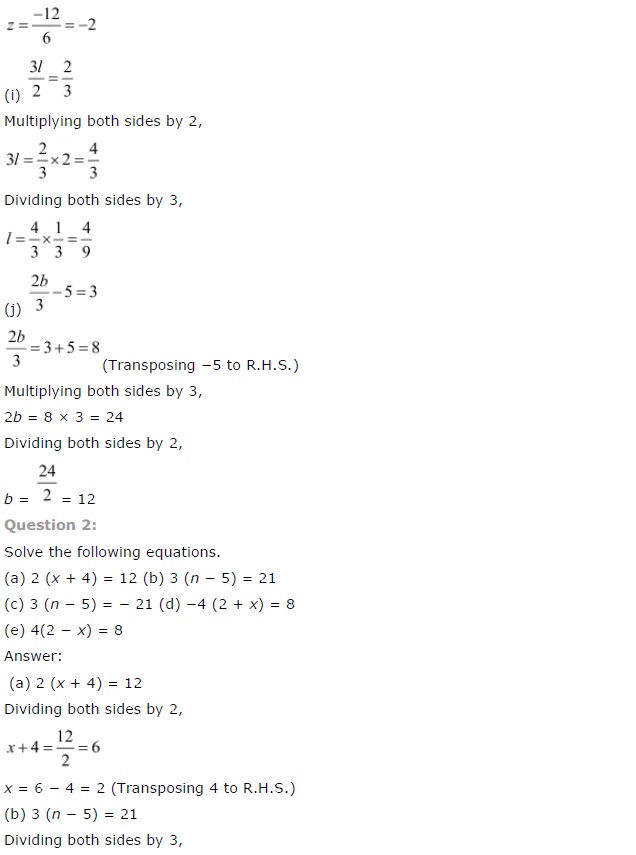 NCERT Solutions for Class 7 Maths Chapter 4 Simple Equations Ex 4.3 Q2