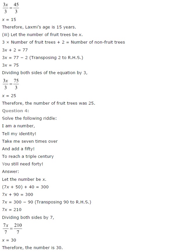 NCERT Solutions for Class 7 Maths Chapter 4 Simple Equations Ex 4.4 Q4
