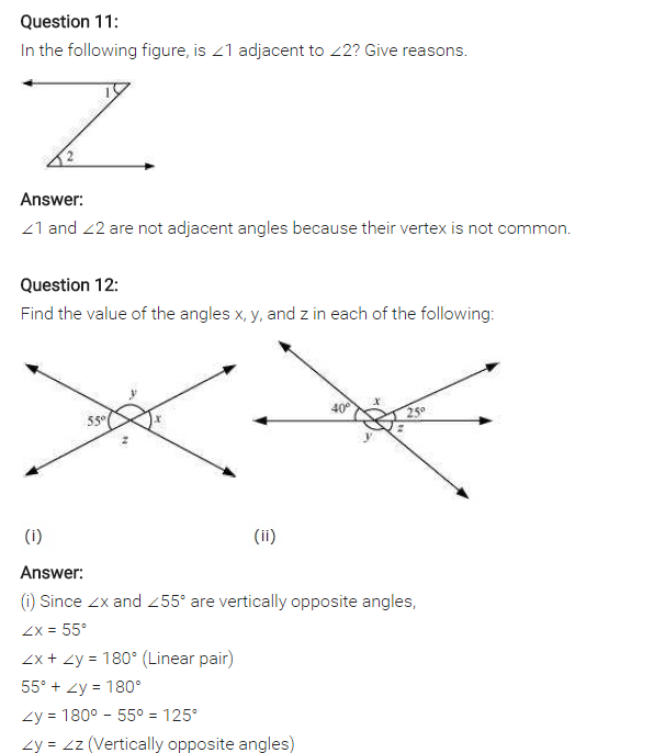NCERT Solutions for Class 7 Maths Chapter 5 Lines and Angles Ex 5.1 Q8