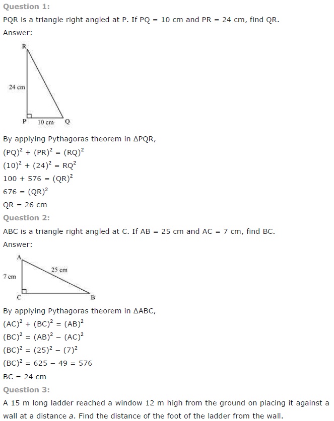 NCERT Solutions for Class 7 Maths Chapter 6 The Triangle and its Properties Ex 6.5 Q1