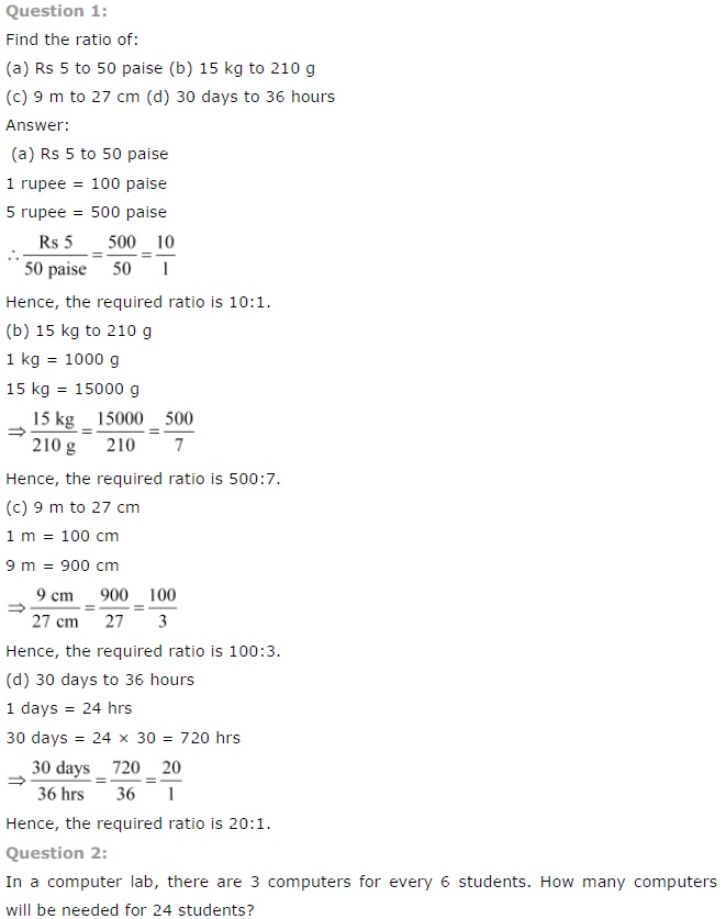 comparing quantities case study class 7