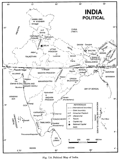 Our Country India Class 6 Extra Questions Geography Chapter 7 L - Q6