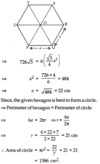 Areas Related to Circles Class 10 Extra Questions Maths Chapter 12 with Solutions 15
