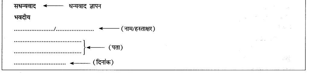 CBSE Class 9 Hindi A पत्र लेखन 4