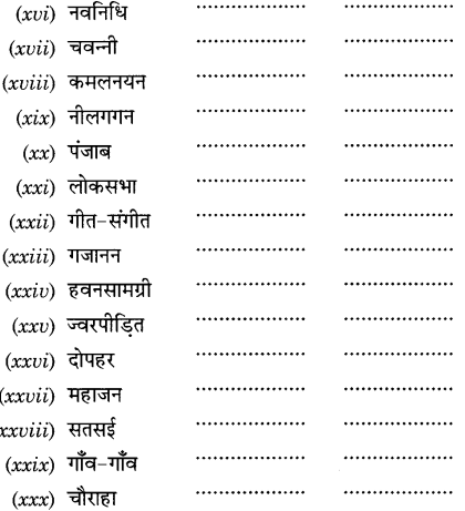 CBSE Class 9 Hindi A व्याकरण समास 28