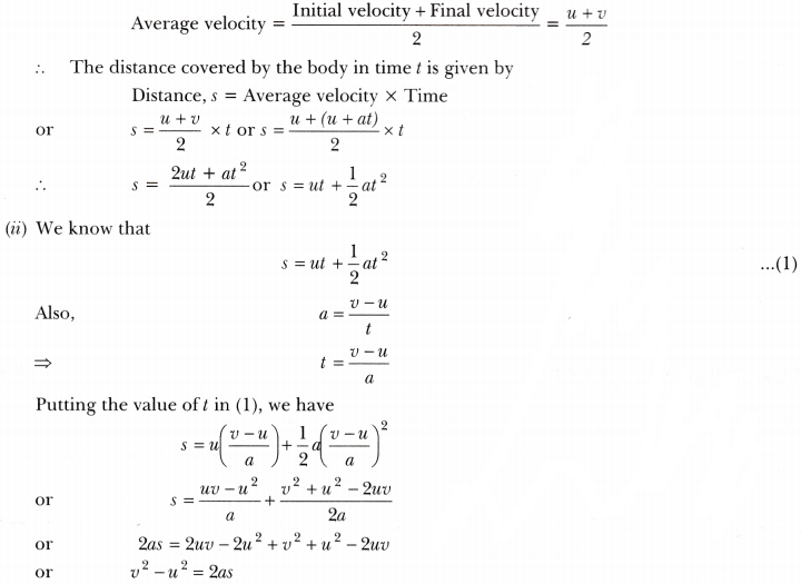 Motion Class 9 Extra Questions Science Chapter 8 10