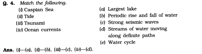 NCERT Solutions For Class 7 Geography Social Science Chapter 5 Water Q4