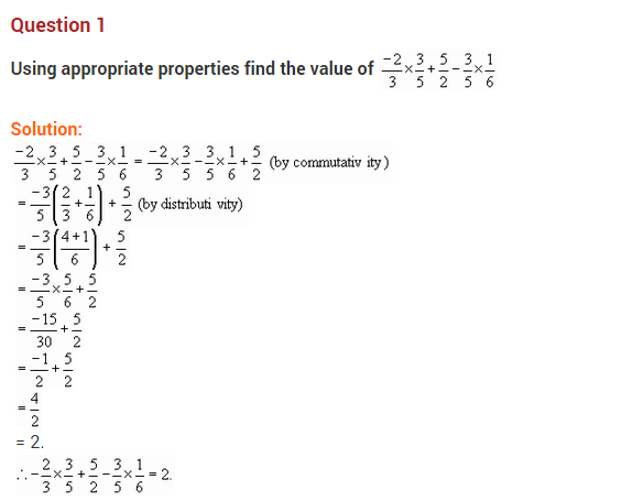 NCERT Solutions for Class 8 Maths Chapter 1 Rational Numbers Ex 1.1 q-1