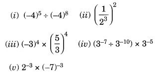 NCERT Solutions for Class 8 Maths Chapter 12 Exponents and Powers Ex 12.1 Q2