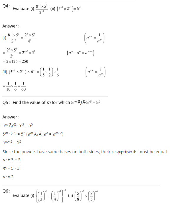 NCERT Solutions for Class 8 Maths Chapter 12 Exponents and Powers Ex 12.1 q-4