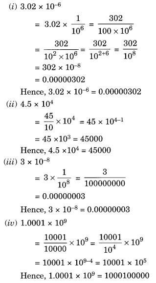 NCERT Solutions for Class 8 Maths Chapter 12 Exponents and Powers Ex 12.2 Q2