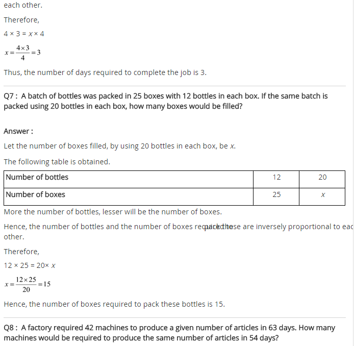 NCERT Solutions for Class 8 Maths Chapter 13 Direct and Inverse Proportions Ex 13.2 q-6
